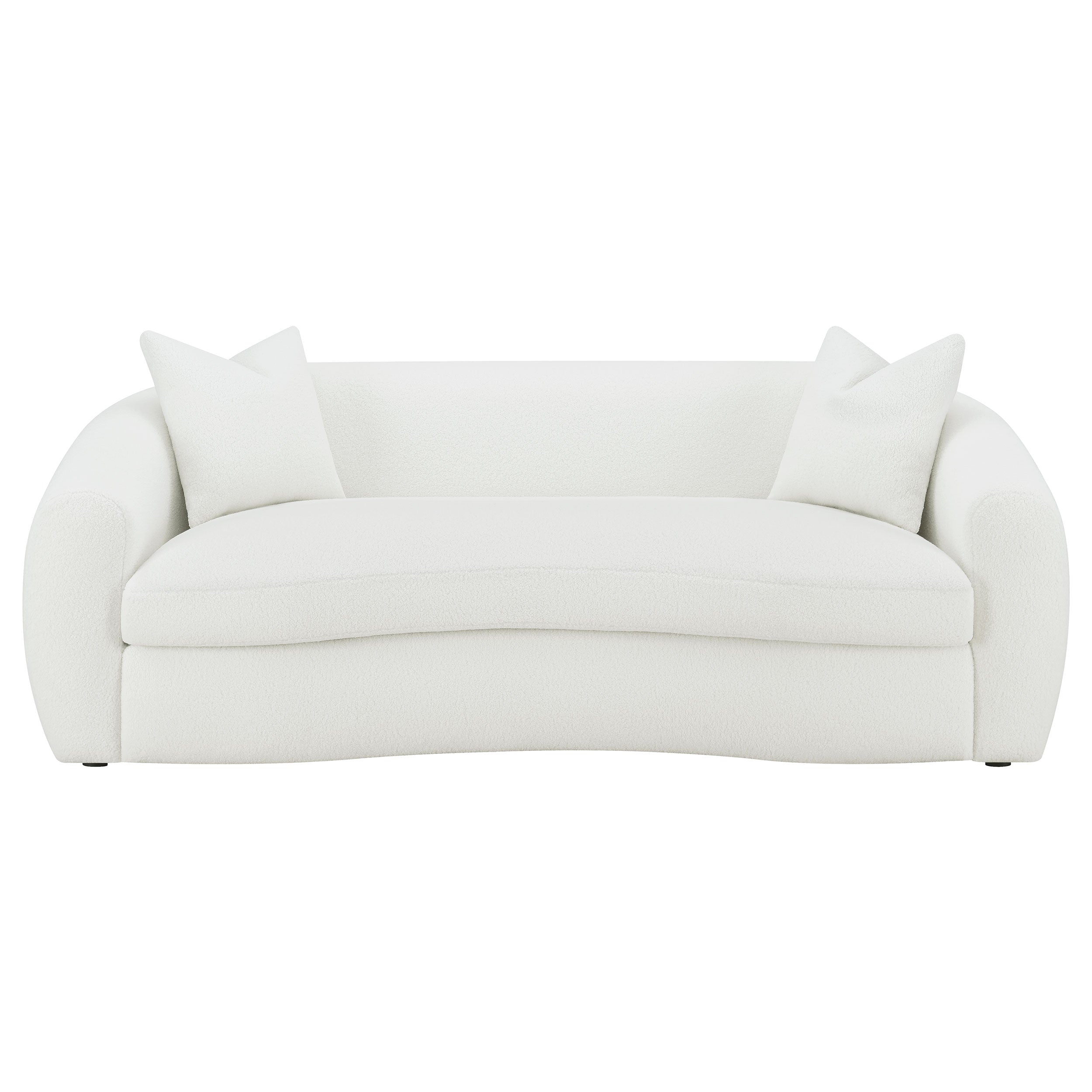 Isabella Faux Sheepskin Upholstered Sofa Natural
