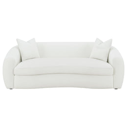 Isabella Faux Sheepskin Upholstered Sofa Natural