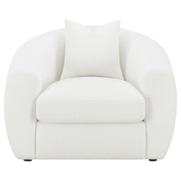 Isabella Faux Sheepskin Upholstered Accent Chair Natural