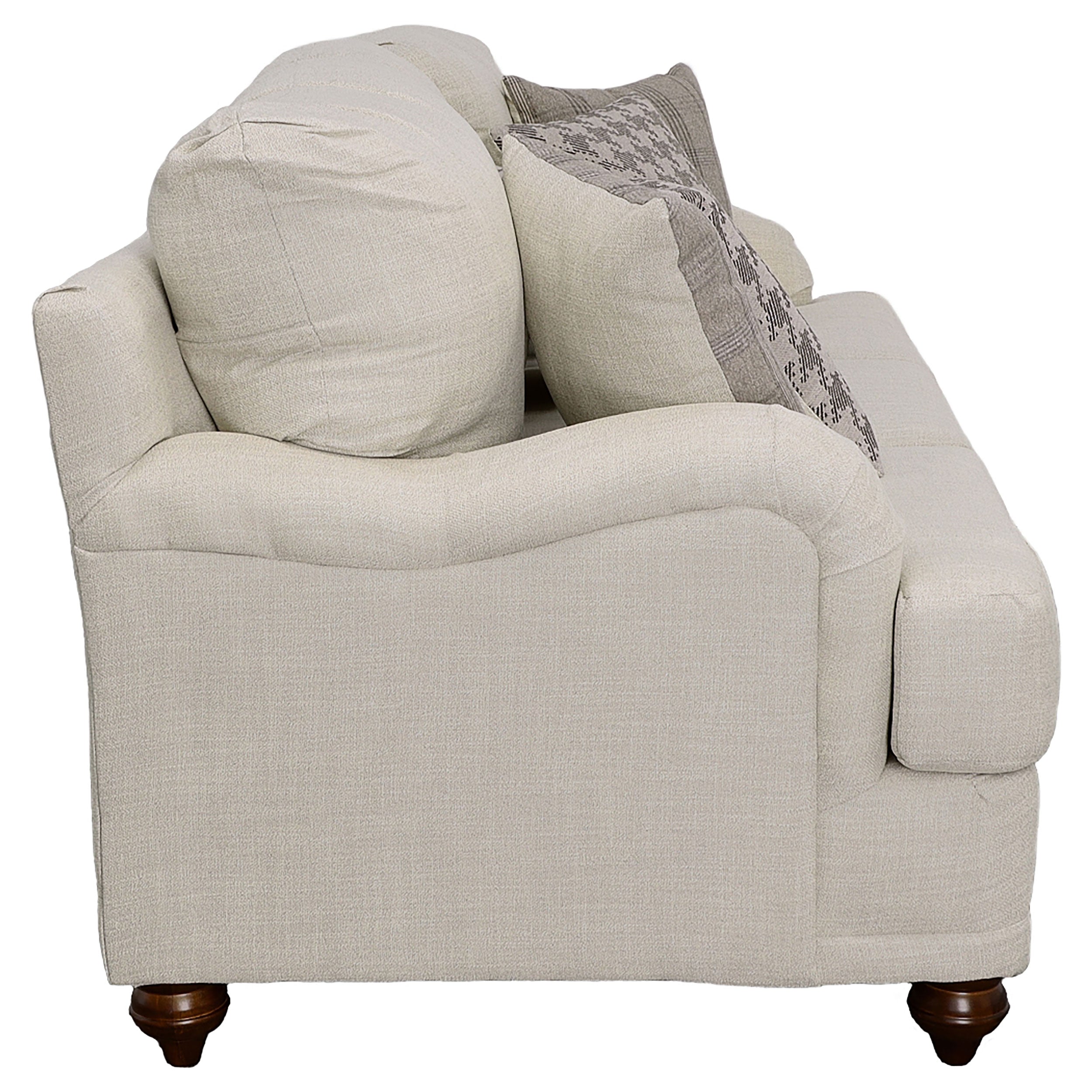 Glenn Upholstered English Arm Sofa Light Grey and Blue