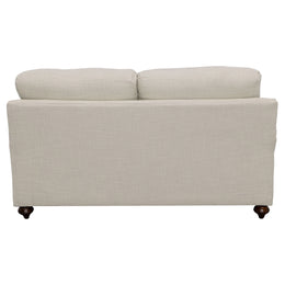 Glenn Upholstered English Arm Loveseat Light Grey and Blue