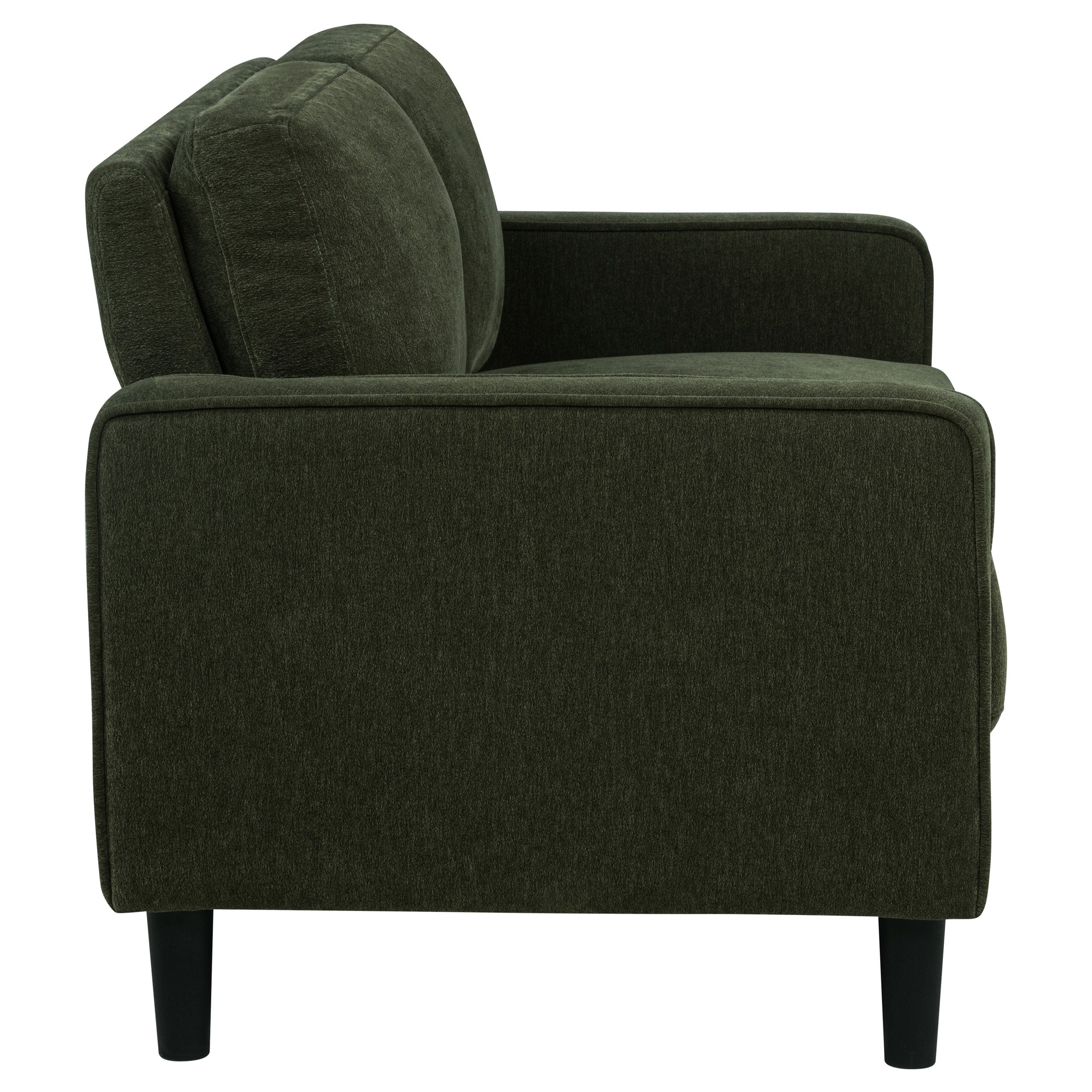 Ruth Fabric Upholstered Track Arm Loveseat Matcha Green