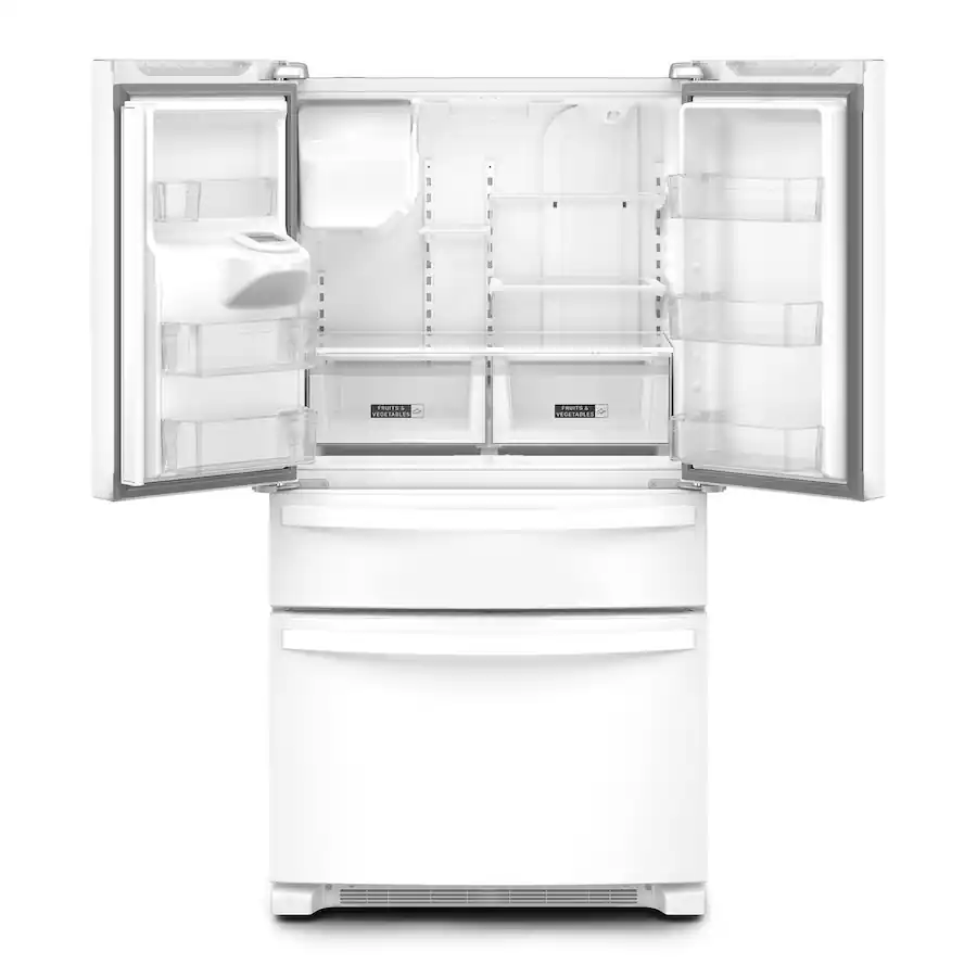 Whirlpool - 36 in. Wide 25 cu. ft. French Door Refrigerator with Two-Tier Freezer Storage - White