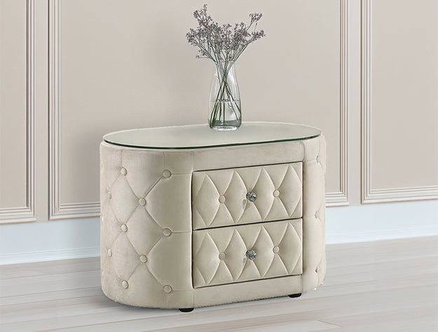 Voltare Night Stand Ivory