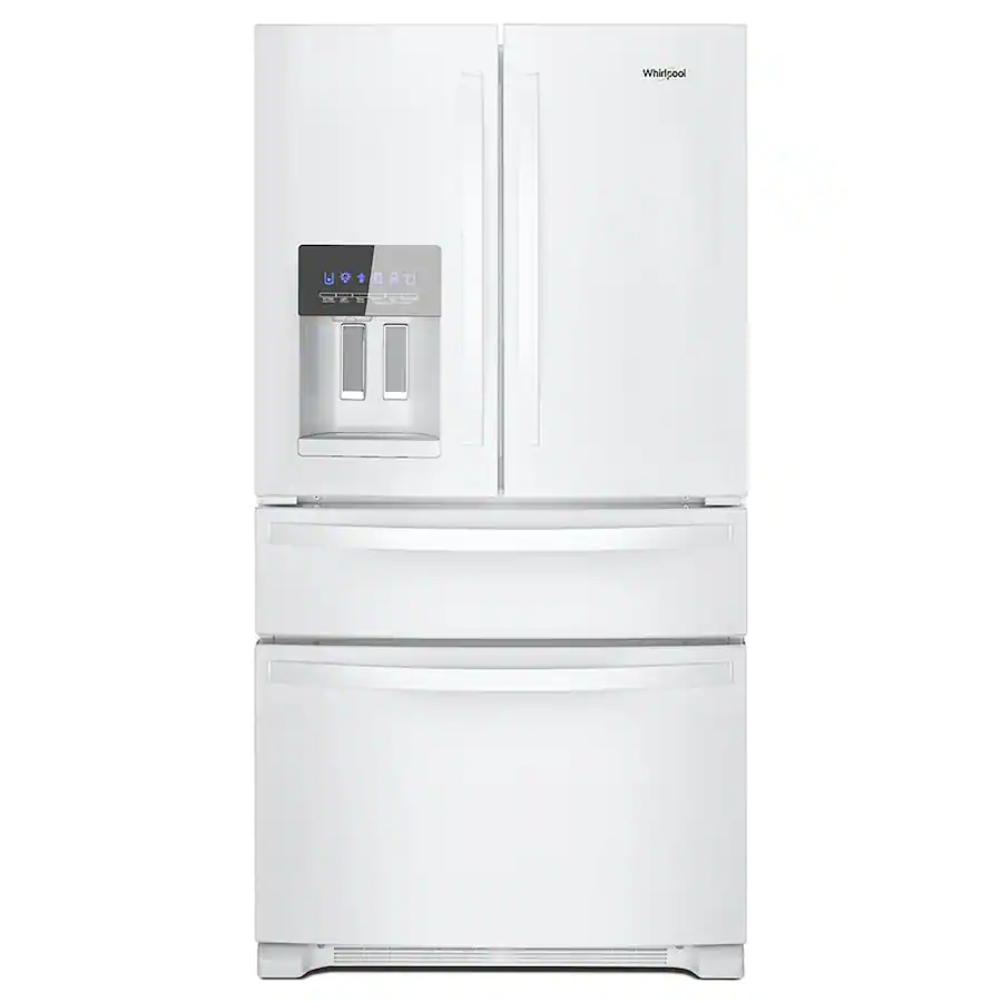 Whirlpool - 36 in. Wide 25 cu. ft. French Door Refrigerator with Two-Tier Freezer Storage - White
