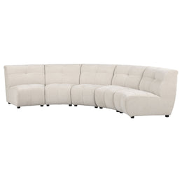 Charlotte Upholstered Modular Sectional Sofa Ivory