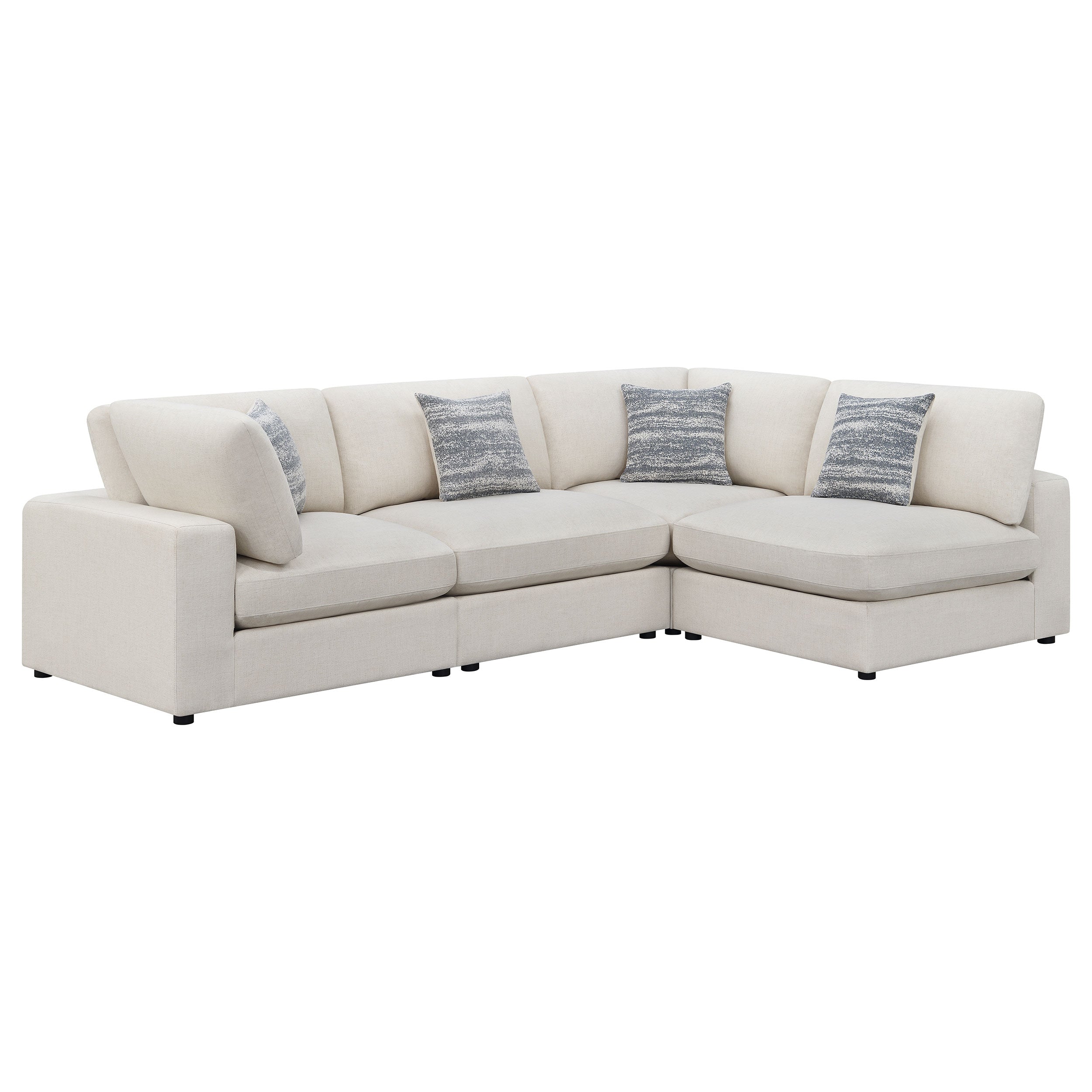 Serene Upholstered Modular Sectional Sofa Beige