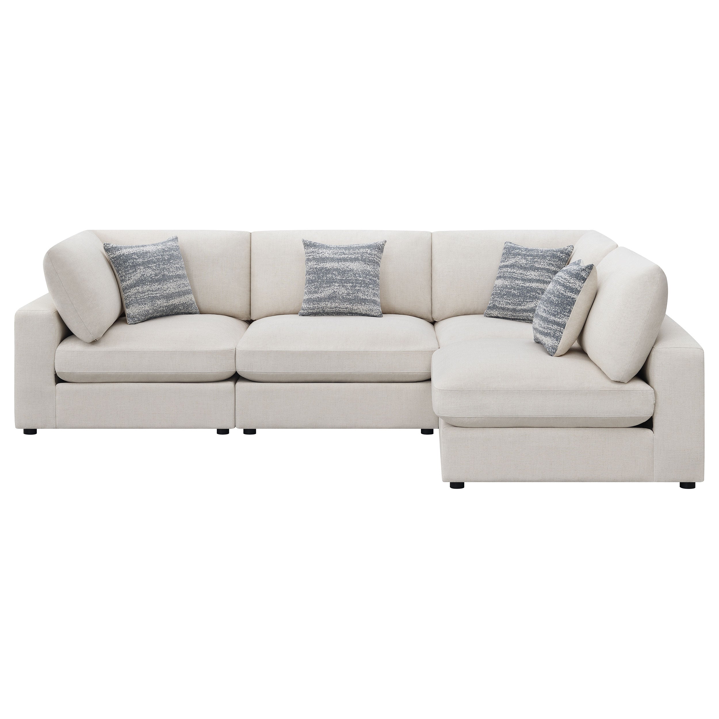 Serene Upholstered Modular Sectional Sofa Beige