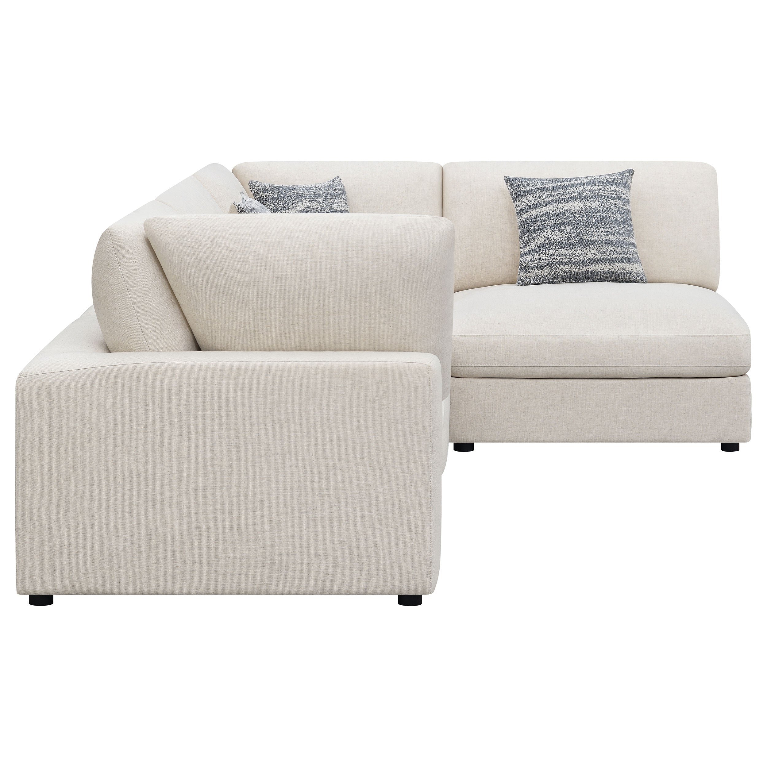 Serene Upholstered Modular Sectional Sofa Beige