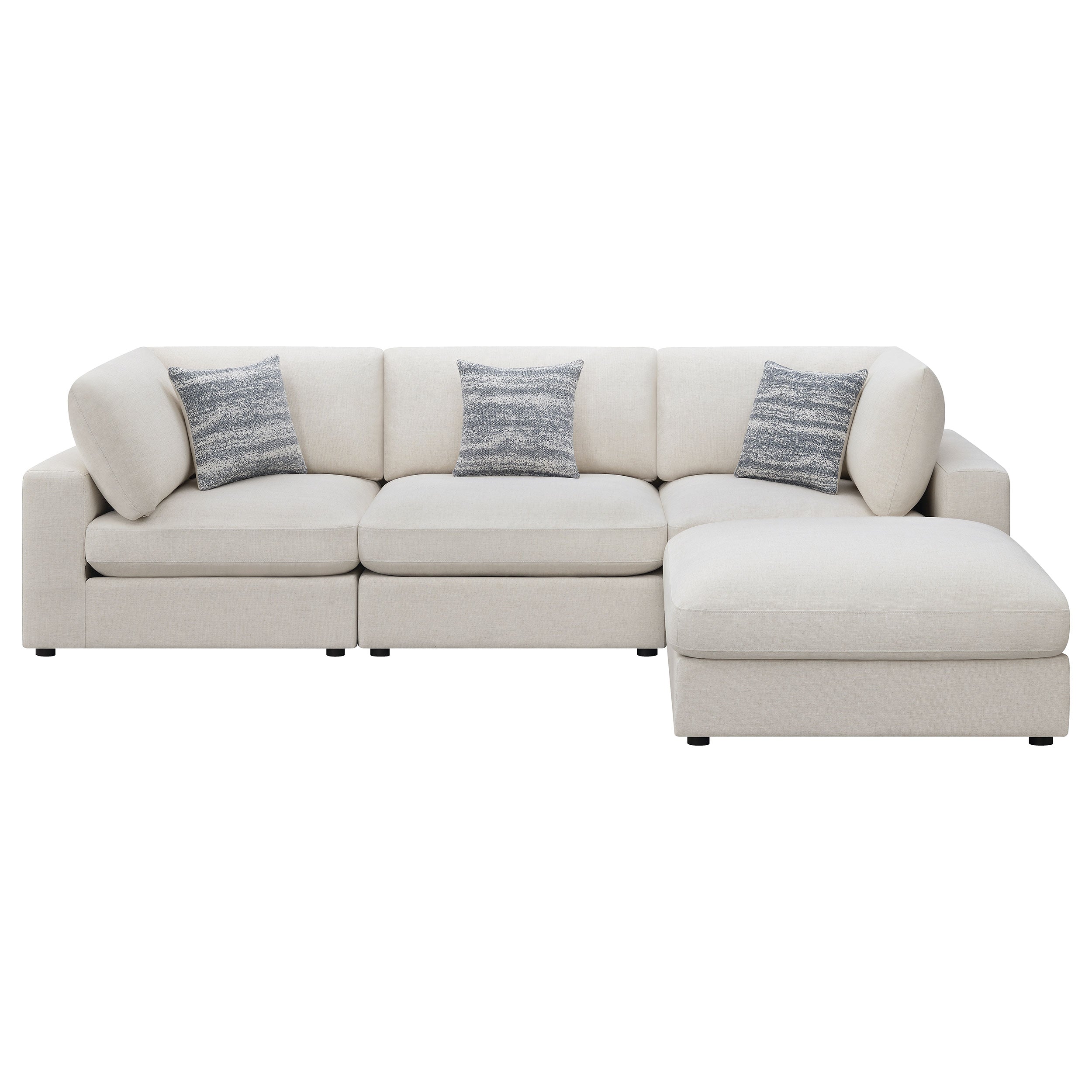 Serene Upholstered Modular Sectional Sofa Beige