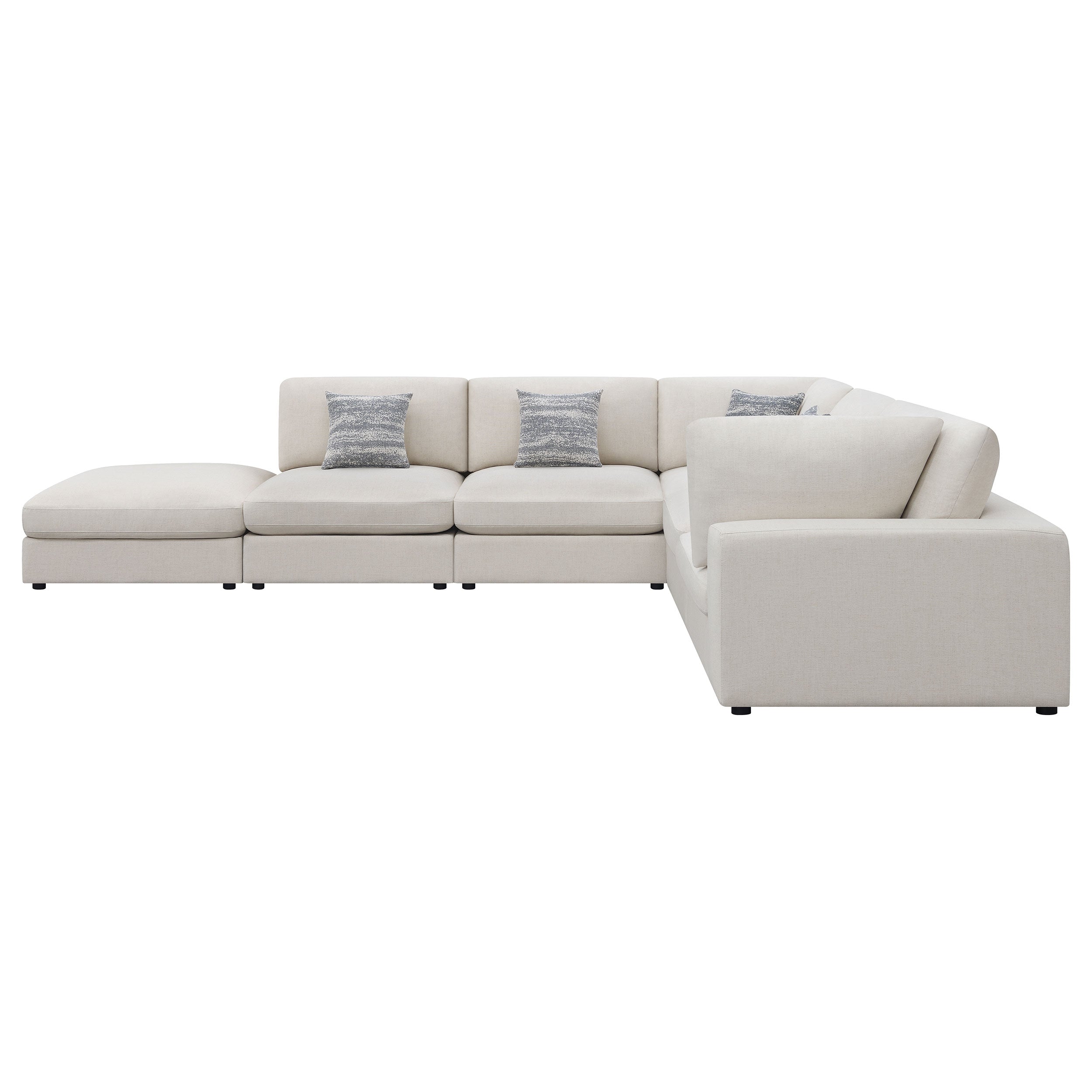 Serene Upholstered Modular Sectional Sofa Beige