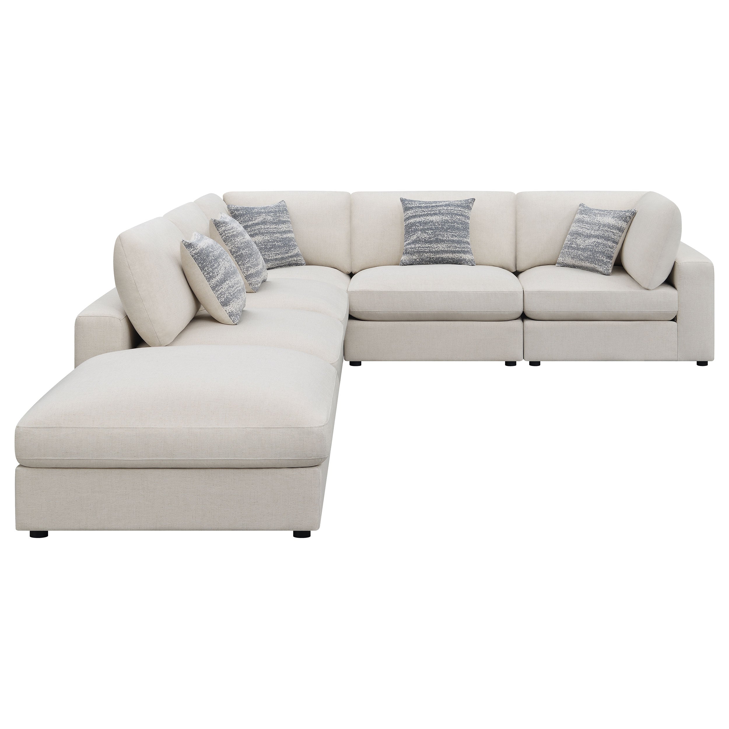 Serene Upholstered Modular Sectional Sofa Beige