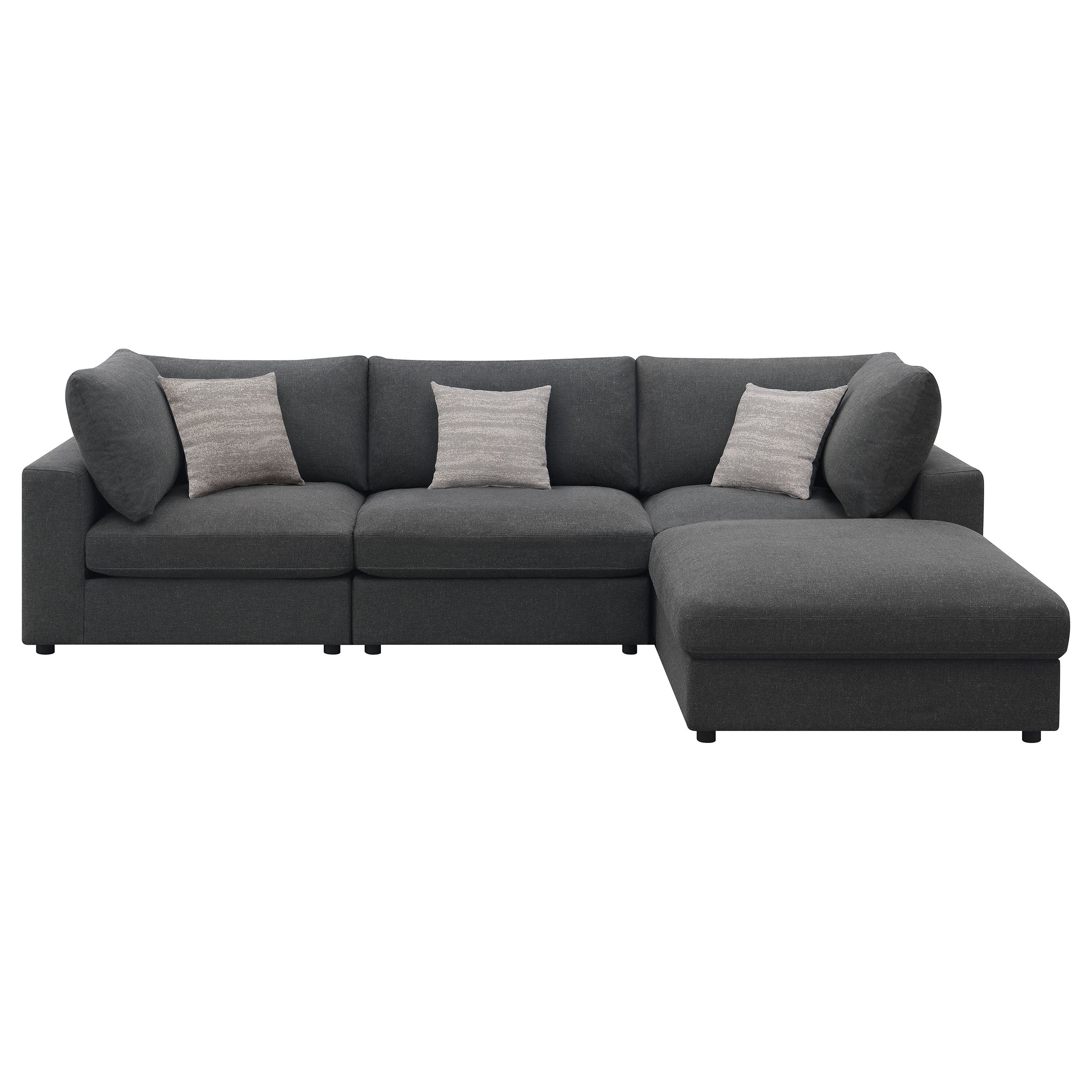 Serene Upholstered Modular Sectional Sofa Beige