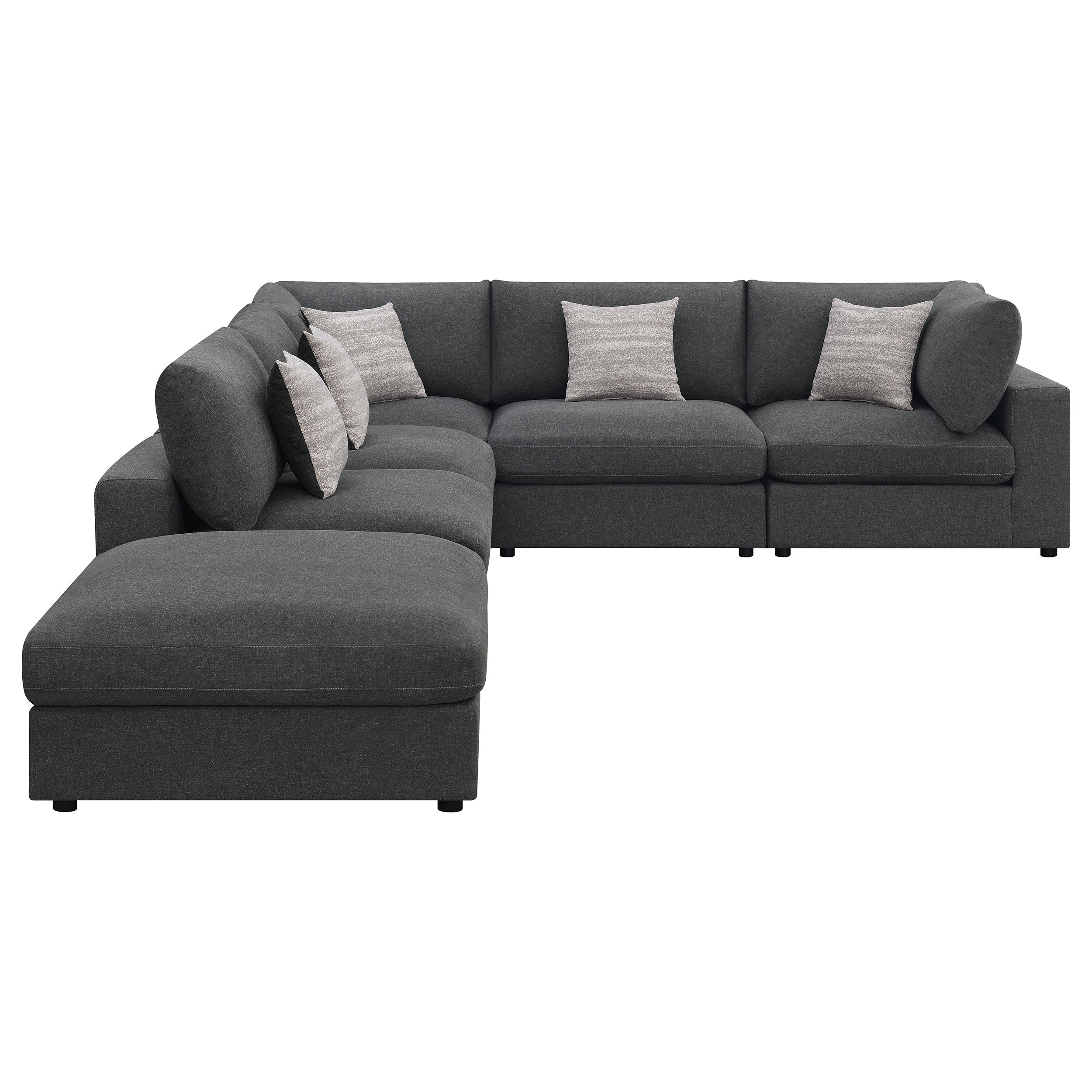 Serene Upholstered Modular Sectional Sofa Beige