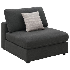 Serene Upholstered Armless Chair Beige