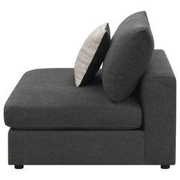 Serene Upholstered Armless Chair Beige