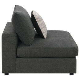 Serene Upholstered Armless Chair Beige
