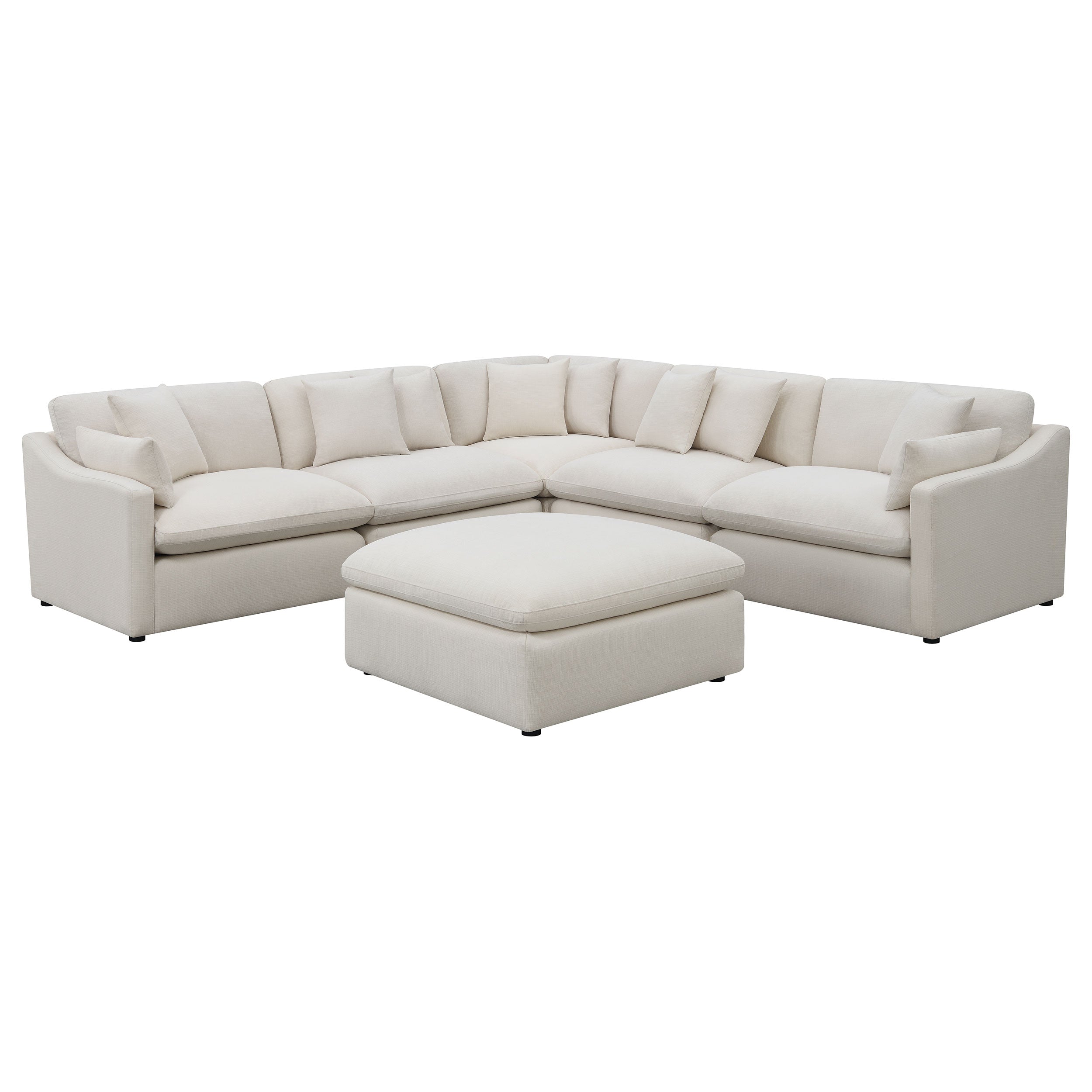Hobson Upholstered Modular Sectional Sofa Charcoal