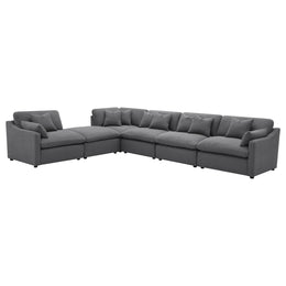 Hobson Upholstered Modular Sectional Sofa Charcoal