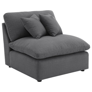 Hobson Upholstered Armless Chair Ivory