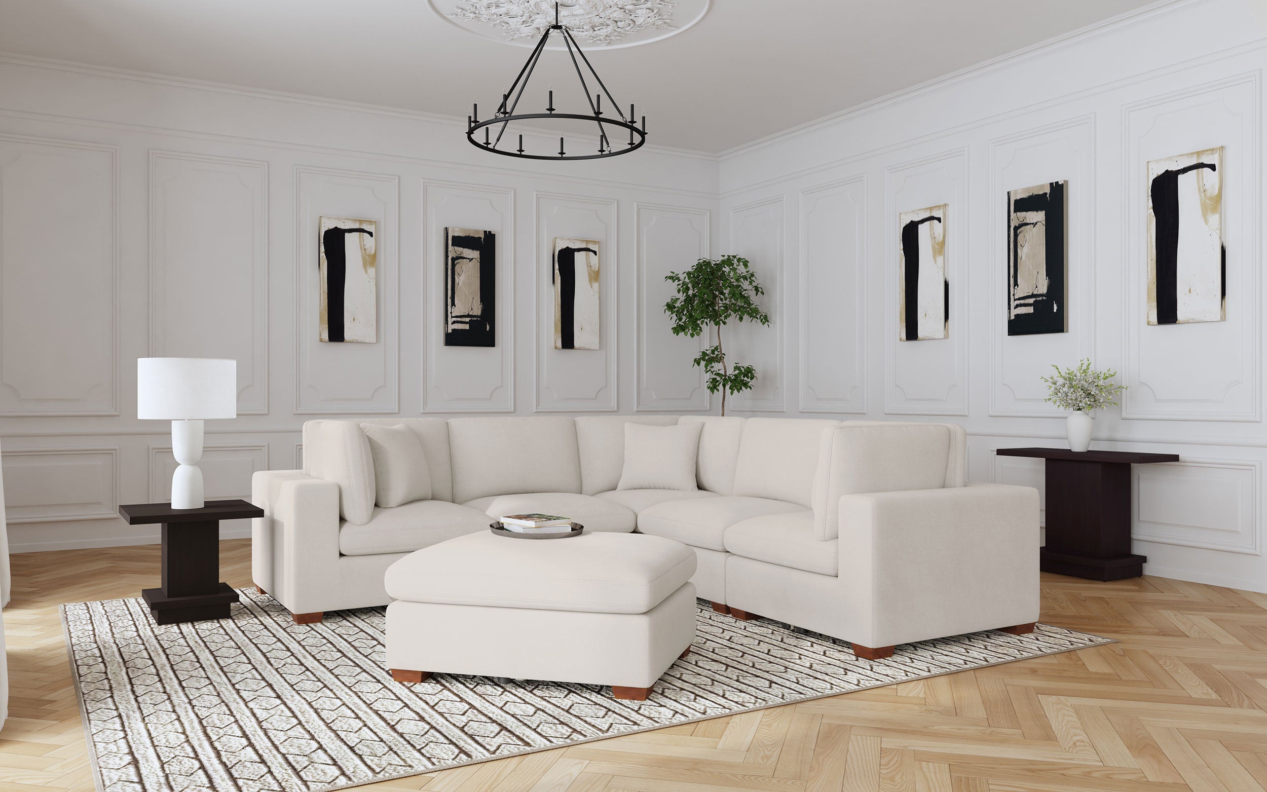 Lakeview Upholstered Modular Sectional Chocolate