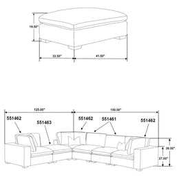 Lakeview Upholstered Modular Sectional Chocolate