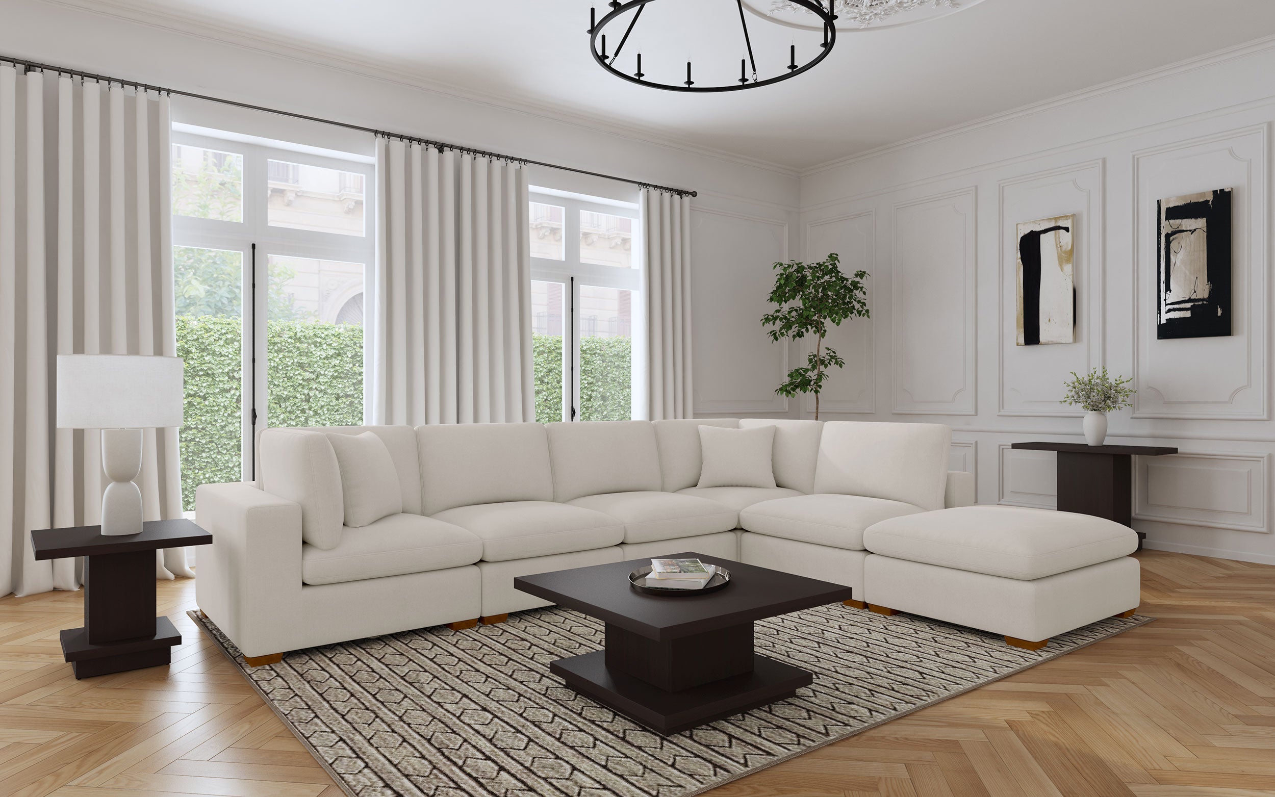Lakeview Upholstered Modular Sectional Chocolate