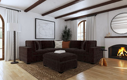 Lakeview Upholstered Modular Sectional Chocolate