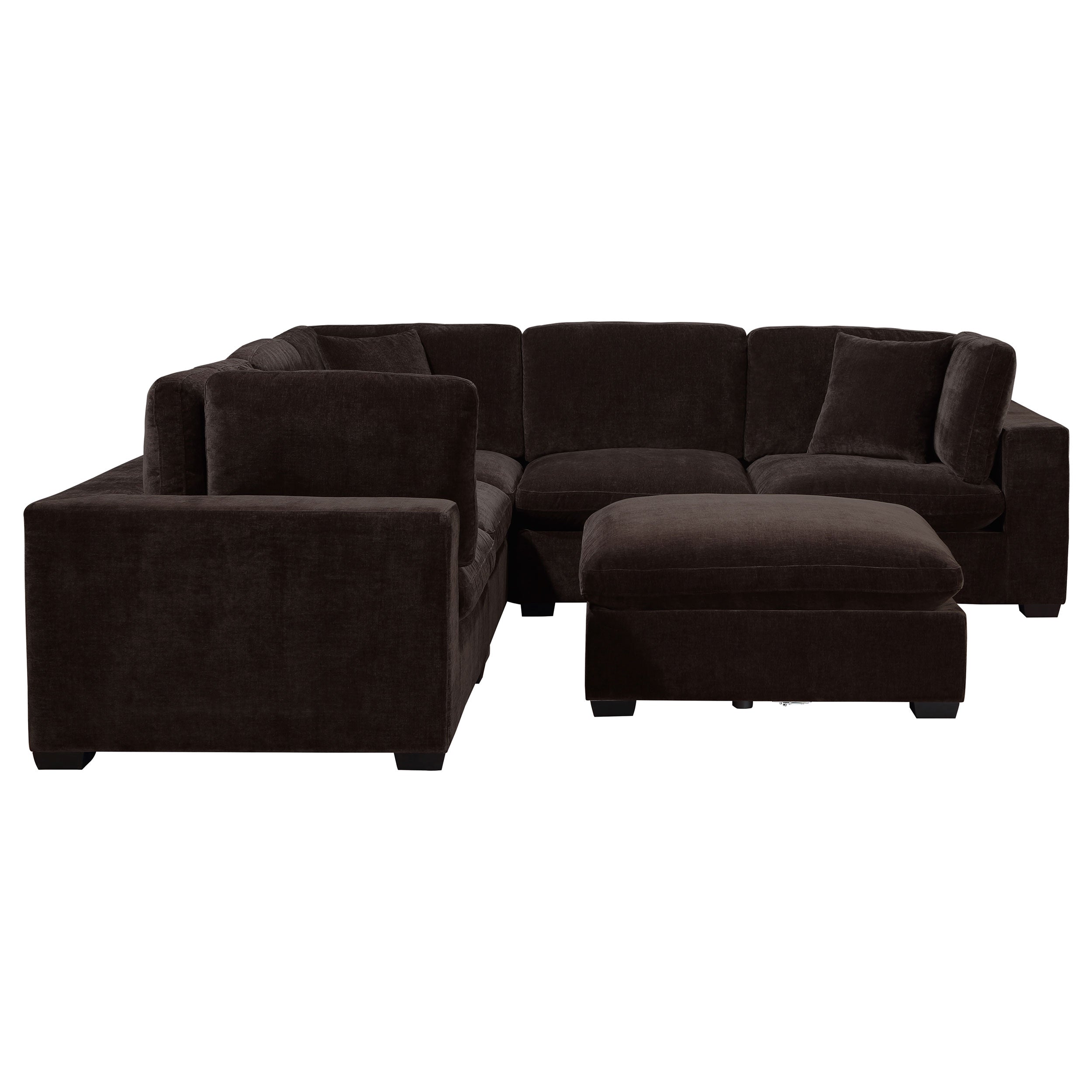 Lakeview Upholstered Modular Sectional Chocolate