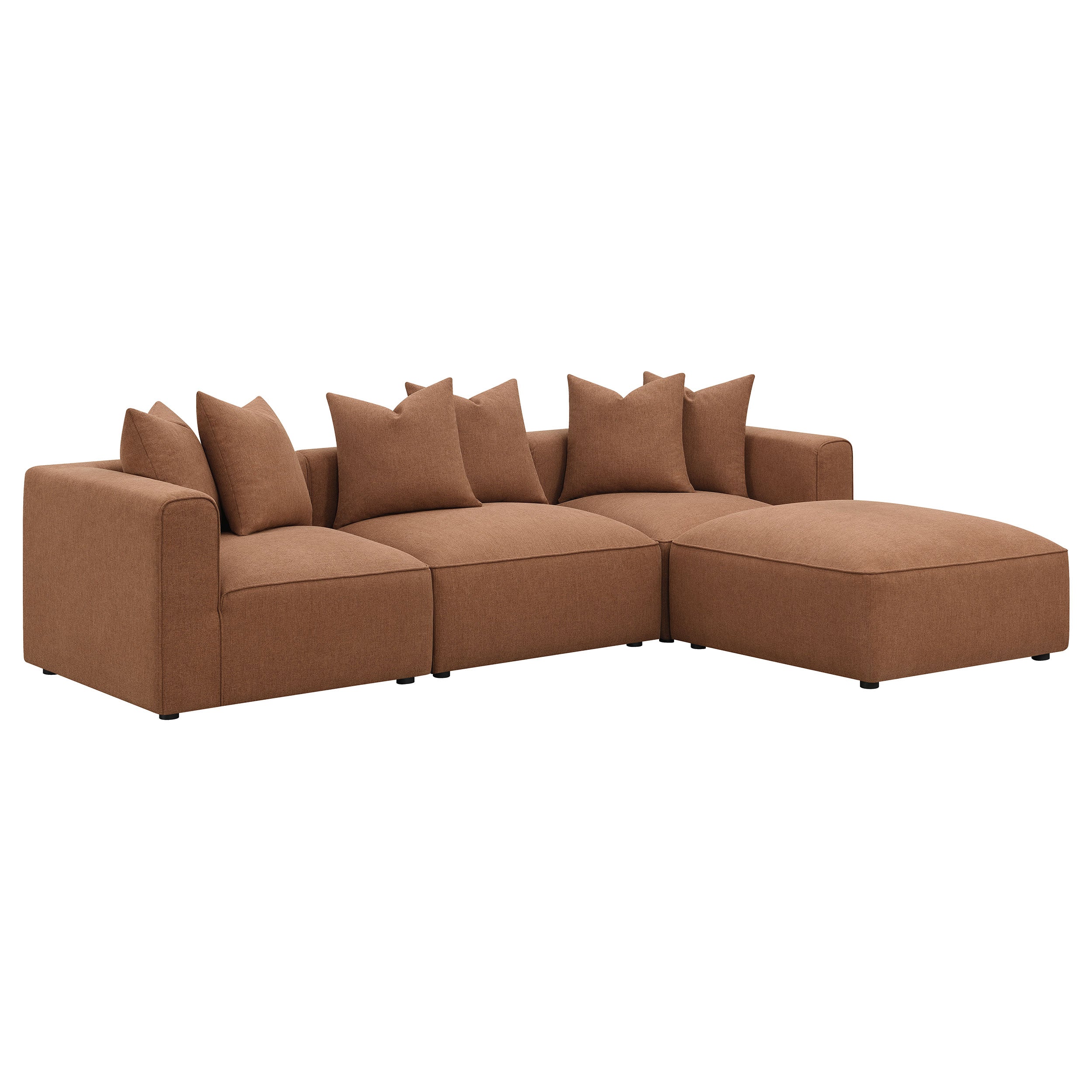 Jennifer Square Upholstered Ottoman Grey