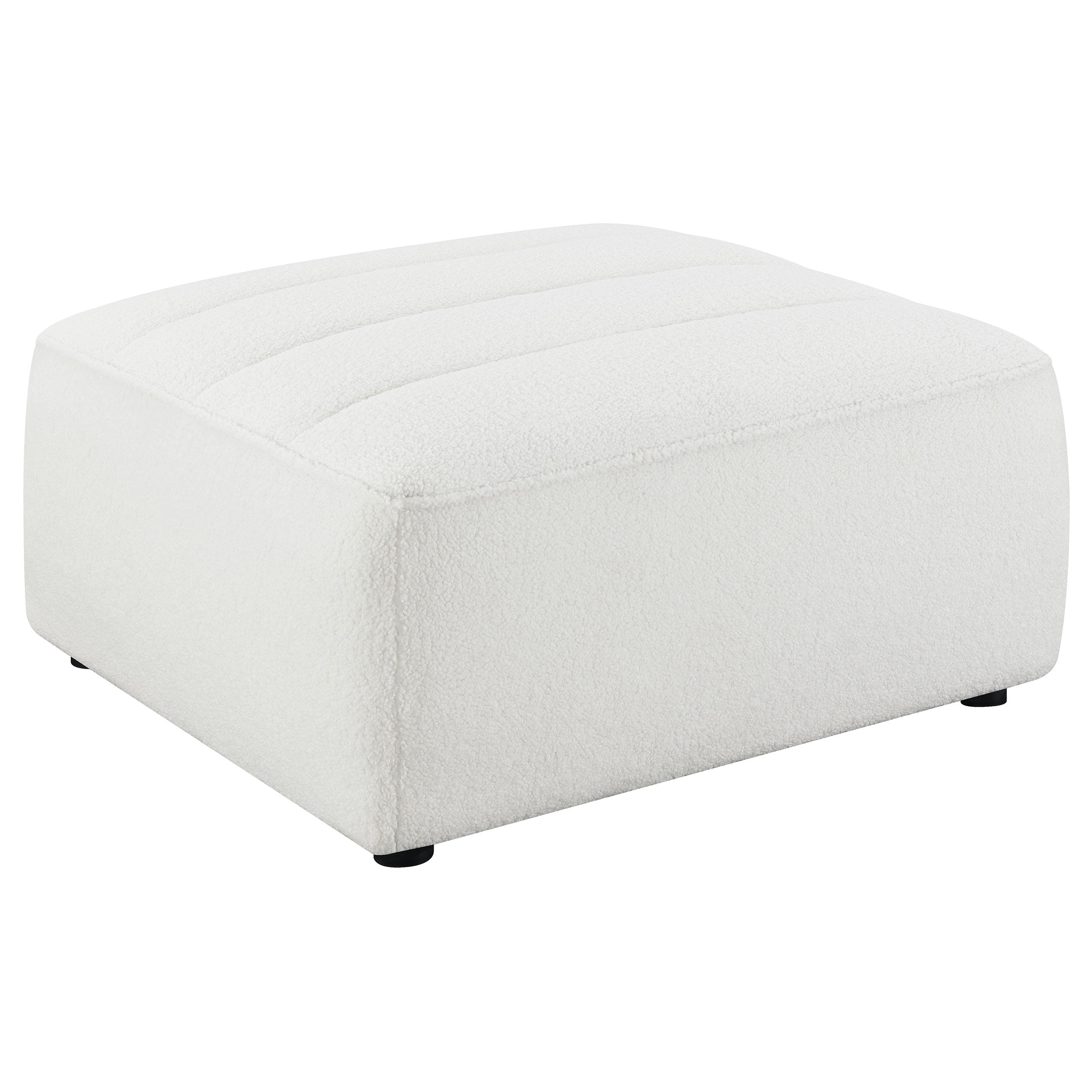 Sunny Square Upholstered Ottoman Dark Charcoal