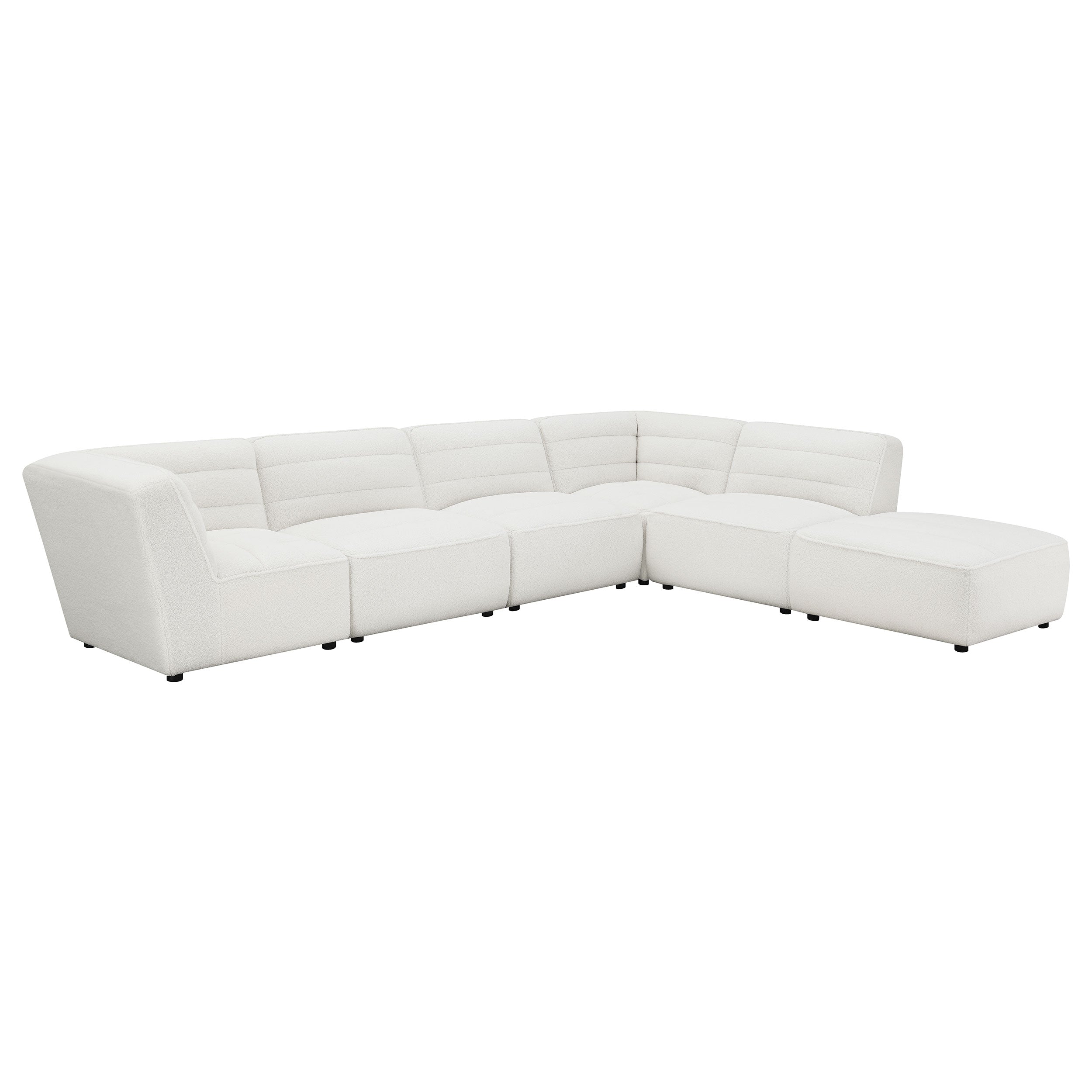 Sunny Square Upholstered Ottoman Dark Charcoal