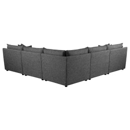 Sasha Upholstered Modular Sectional Barely Black