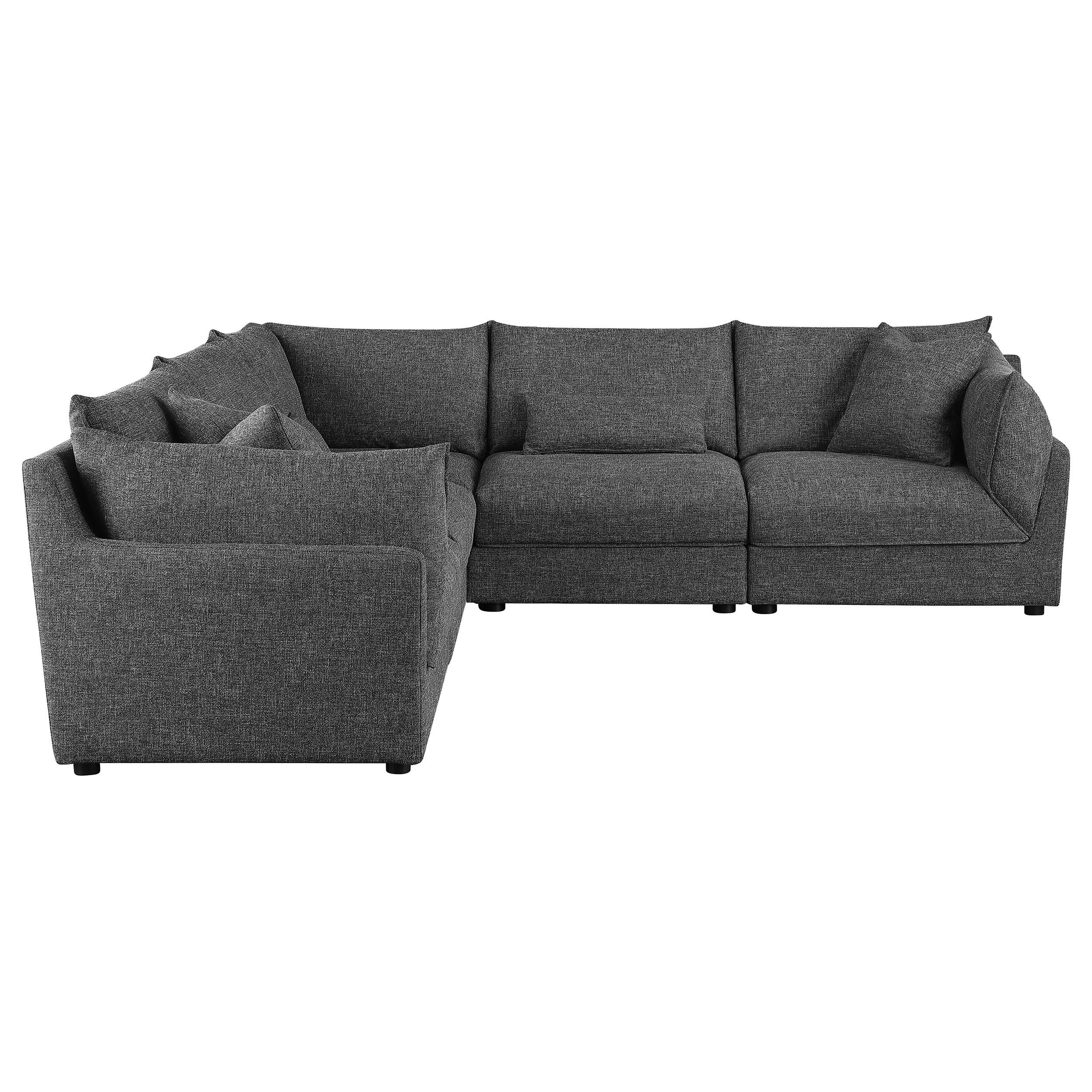 Sasha Upholstered Modular Sectional Barely Black