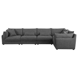 Sasha Upholstered Modular Sectional Barely Black