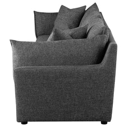 Sasha Upholstered Sofa Barely Black