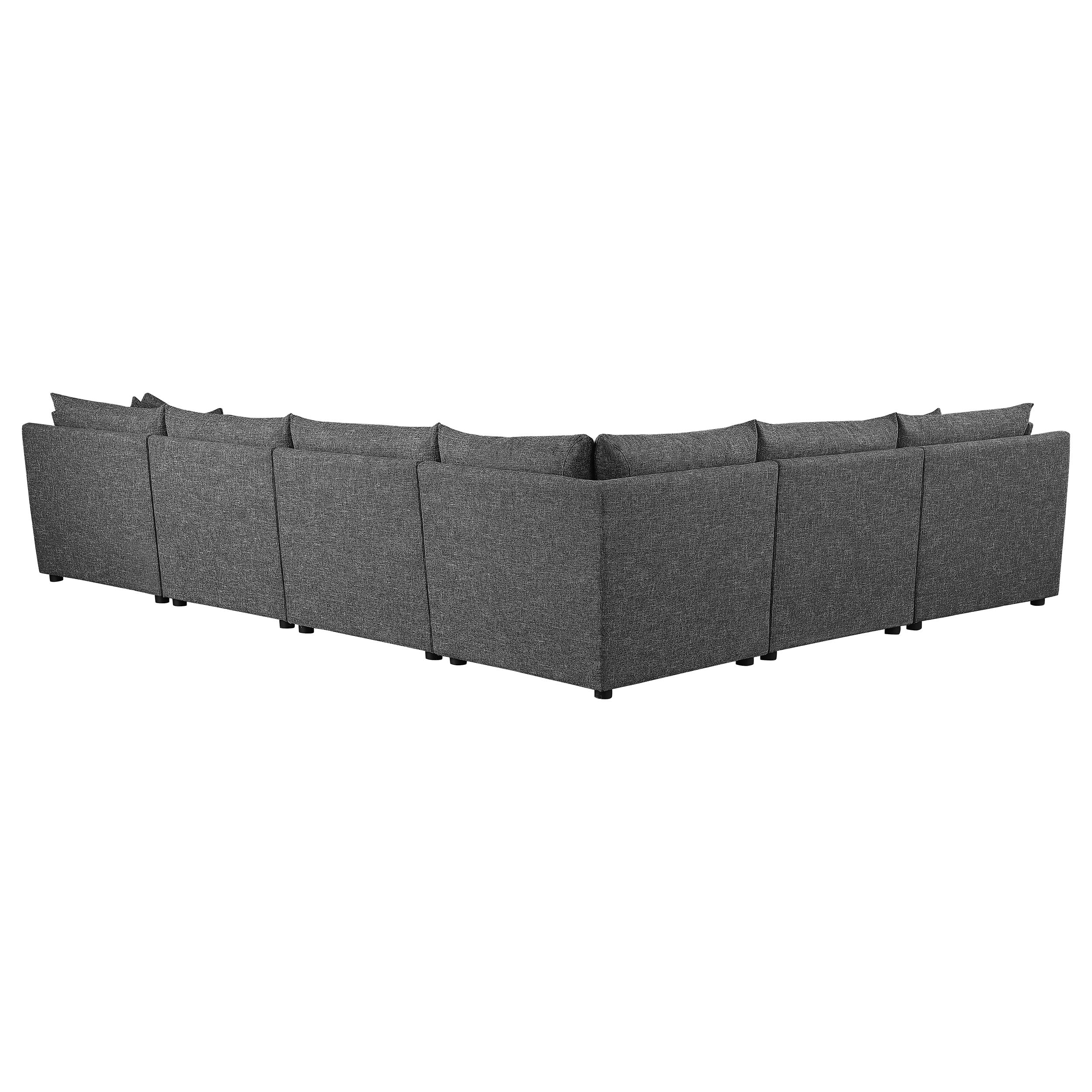 Sasha Upholstered Modular Sectional Barely Black