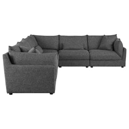 Sasha Upholstered Modular Sectional Barely Black