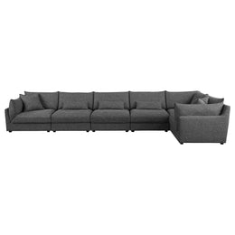 Sasha Upholstered Modular Sectional Barely Black