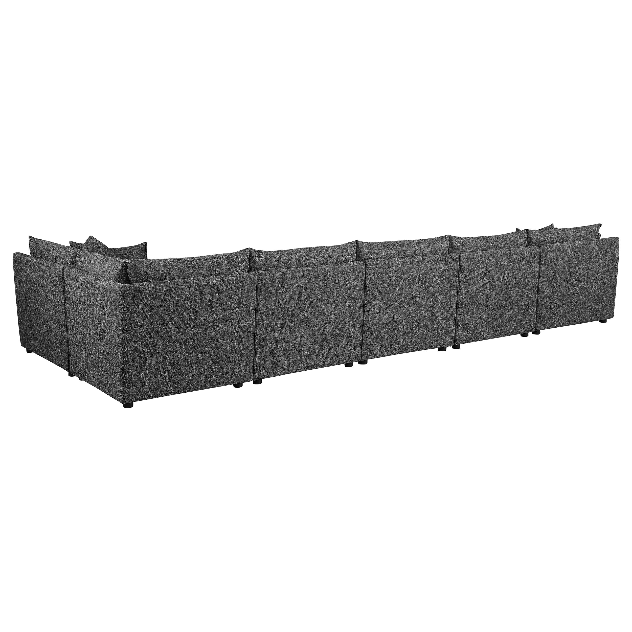 Sasha Upholstered Modular Sectional Barely Black