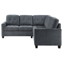 Georgina Upholstered Sectional Sofa Steel Beige