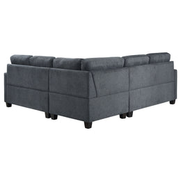 Georgina Upholstered Sectional Sofa Steel Beige