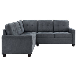Georgina Upholstered Sectional Sofa Steel Beige