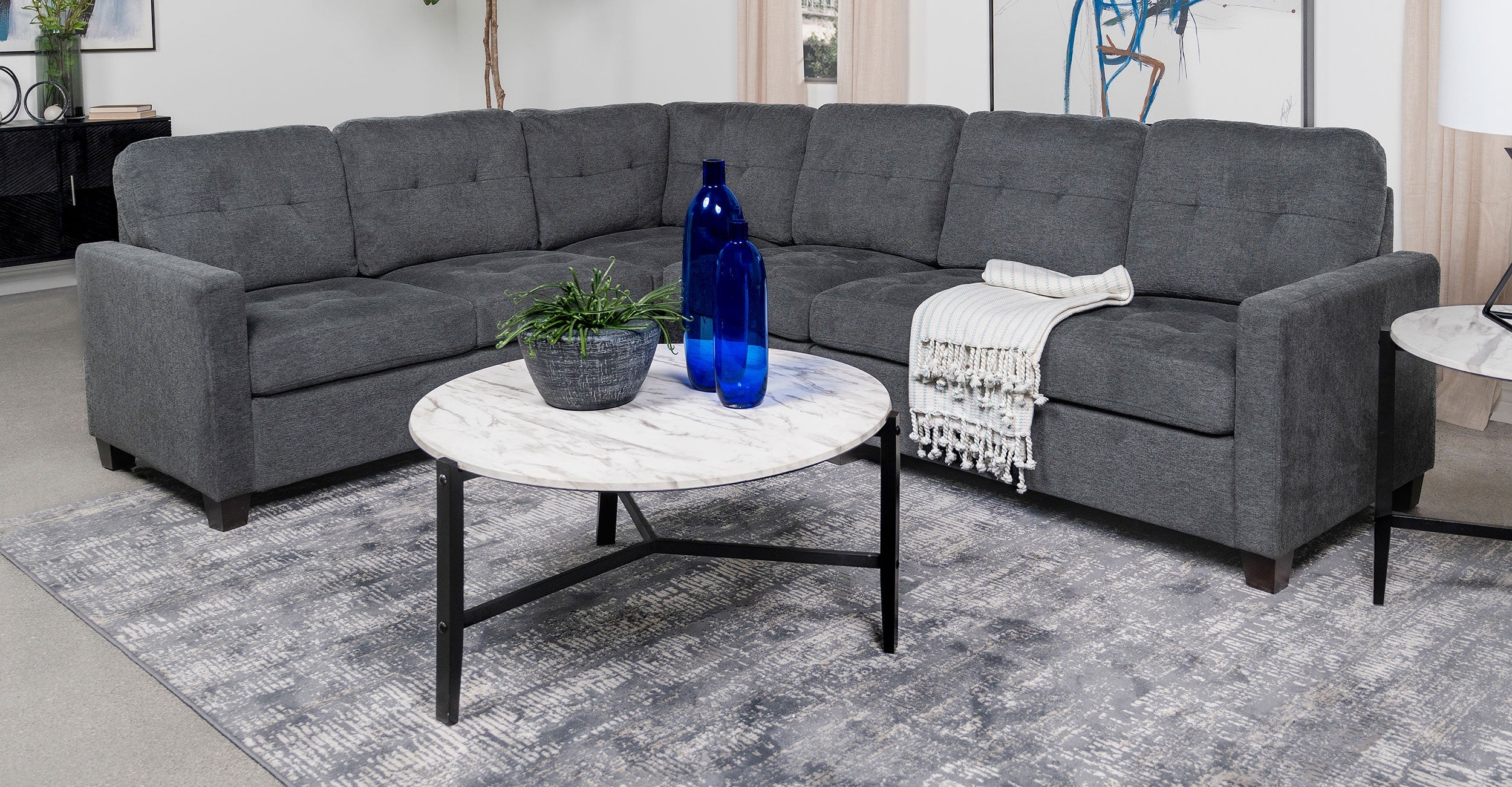 Georgina Upholstered Modular Sectional Sofa Beige