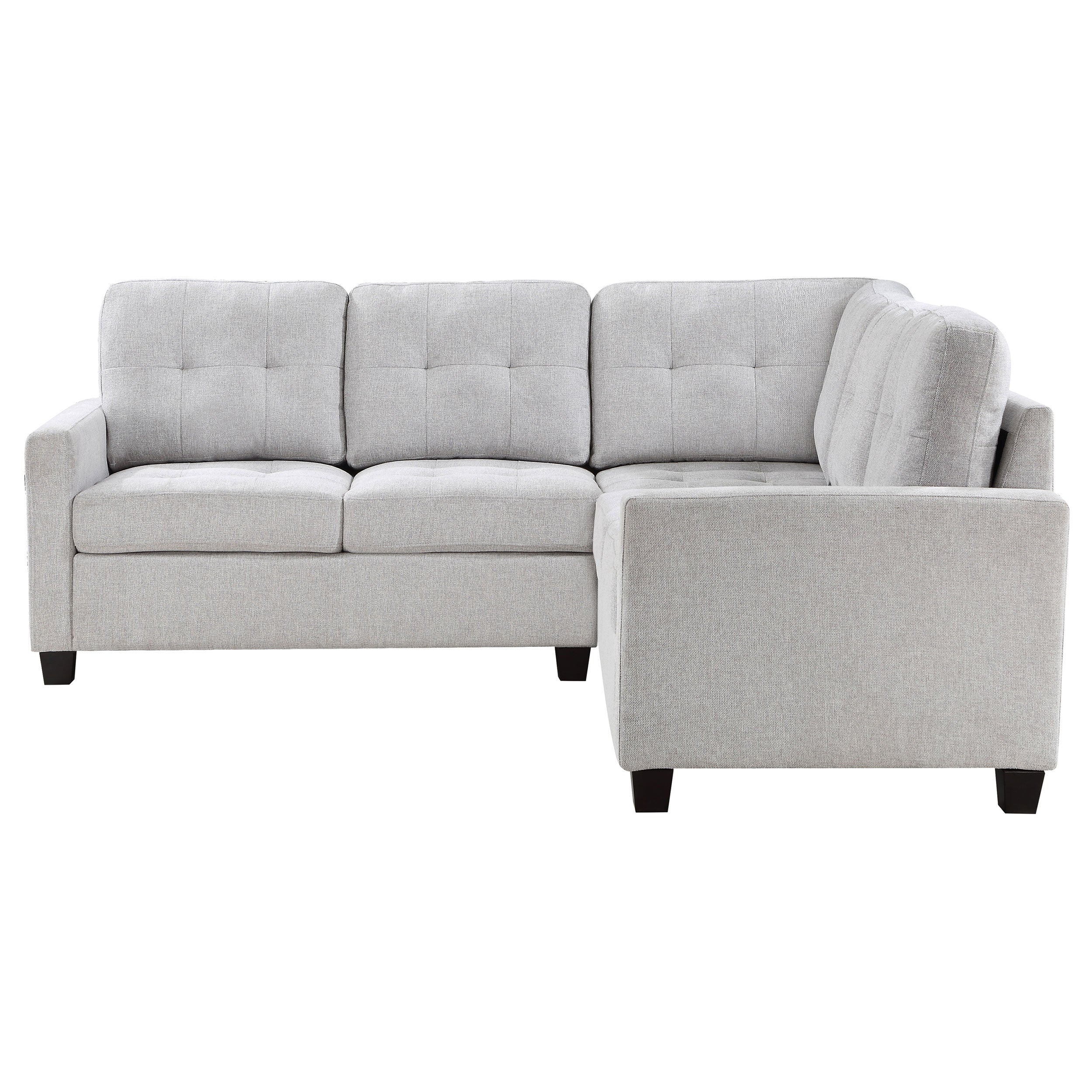 Georgina Upholstered Sectional Sofa Steel Beige