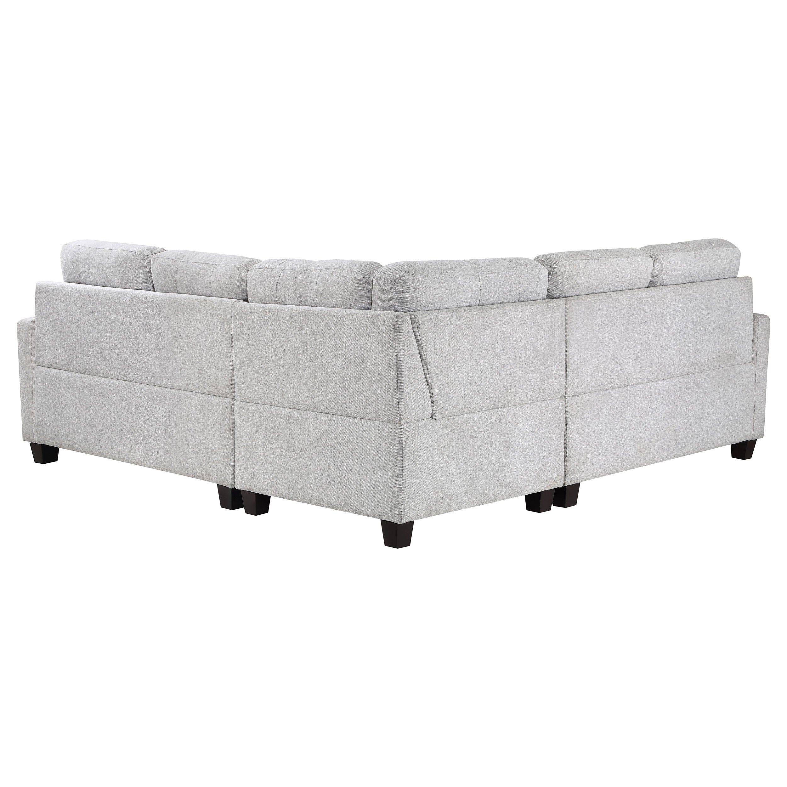 Georgina Upholstered Sectional Sofa Steel Beige