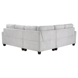 Georgina Upholstered Sectional Sofa Steel Beige