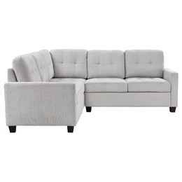 Georgina Upholstered Sectional Sofa Steel Beige