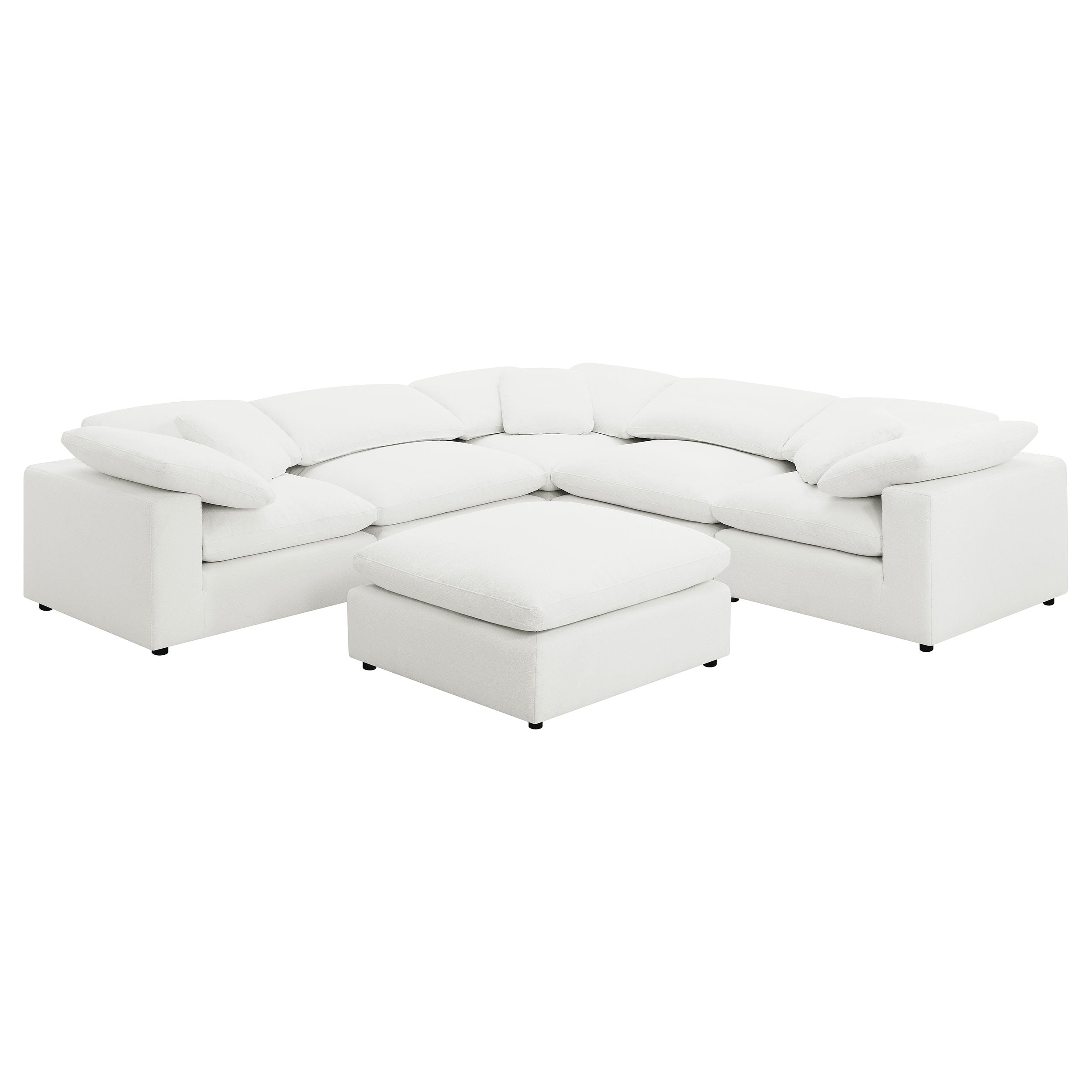 Raleigh Boucle Upholstered Modular Sectional Grey