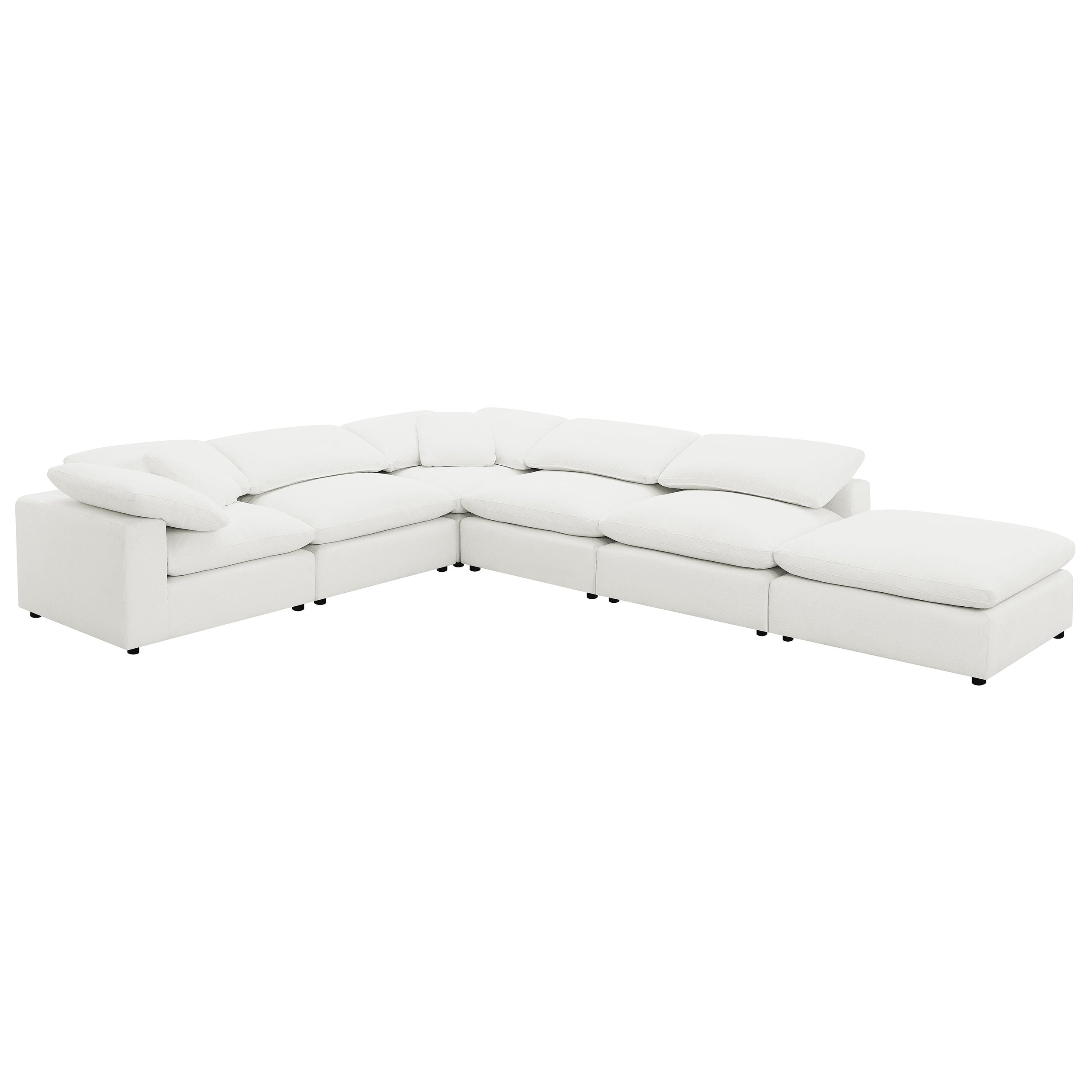 Raleigh Boucle Upholstered Modular Sectional Grey